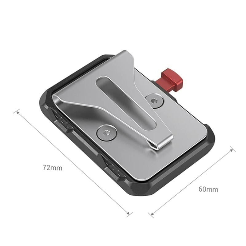 三重☆大人氣☆ SmallRig 2990 迷你 V掛電池 安裝板 帶腰帶夾-細節圖2