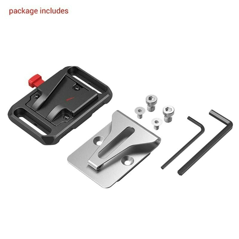 三重☆大人氣☆ SmallRig 2990 迷你 V掛電池 安裝板 帶腰帶夾-細節圖3