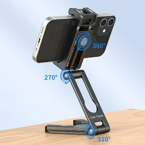 三重☆大人氣☆ Ulanzi HP004 摺疊 雙冷靴 橫直幅 金屬 Arca swiss 手機夾-細節圖4