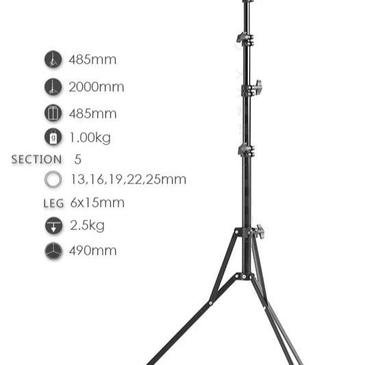 三重☆大人氣☆ 推薦 五節 輕便 反摺燈架 反折燈架 高210CM 收納50CM 重1KG-細節圖2