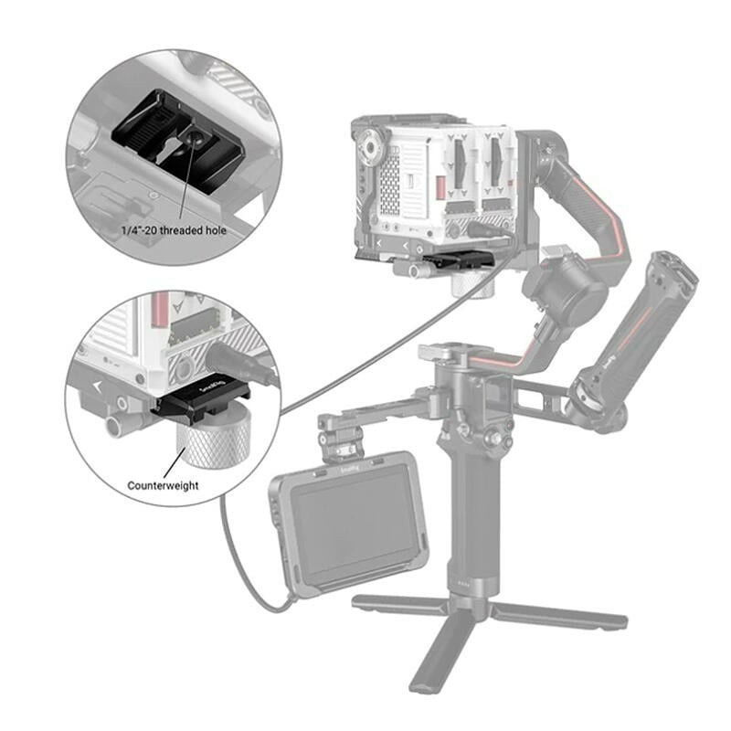 三重☆大人氣☆SmallRig 3158 B 快拆板 for  RS2 RS3 RS4 RS5-細節圖5