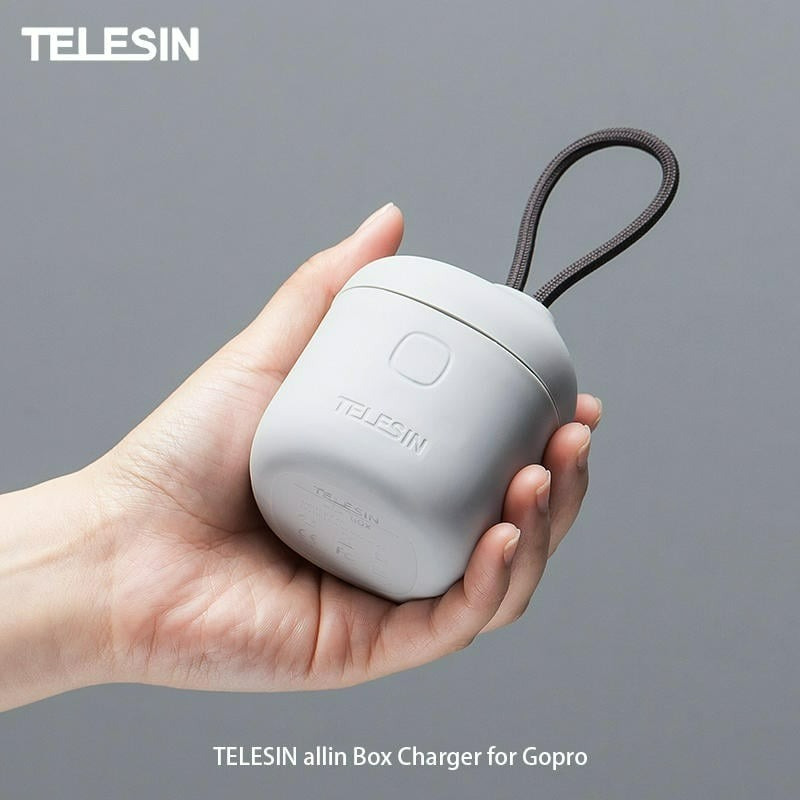 三重☆大人氣☆TELESIN 副廠 GoPro HERO 6 7 8 附吊繩 收納盒 充電器+全解碼副廠電池x1-細節圖2