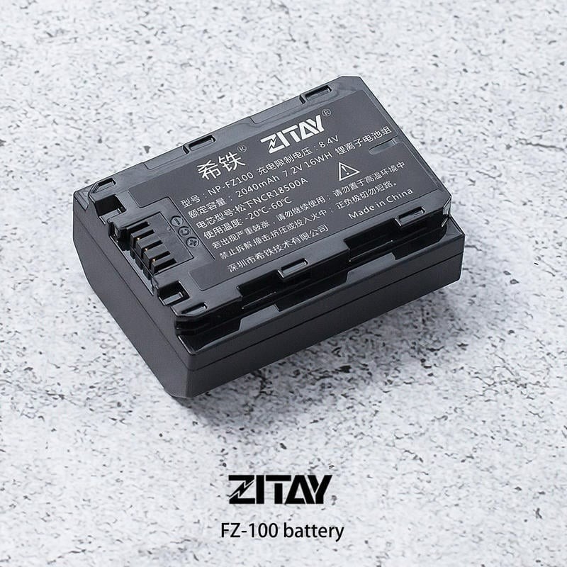 三重☆大人氣☆ 希鐵 ZITAY FZ-100 2040mAh 破解版 充電電池 FZ100-細節圖2