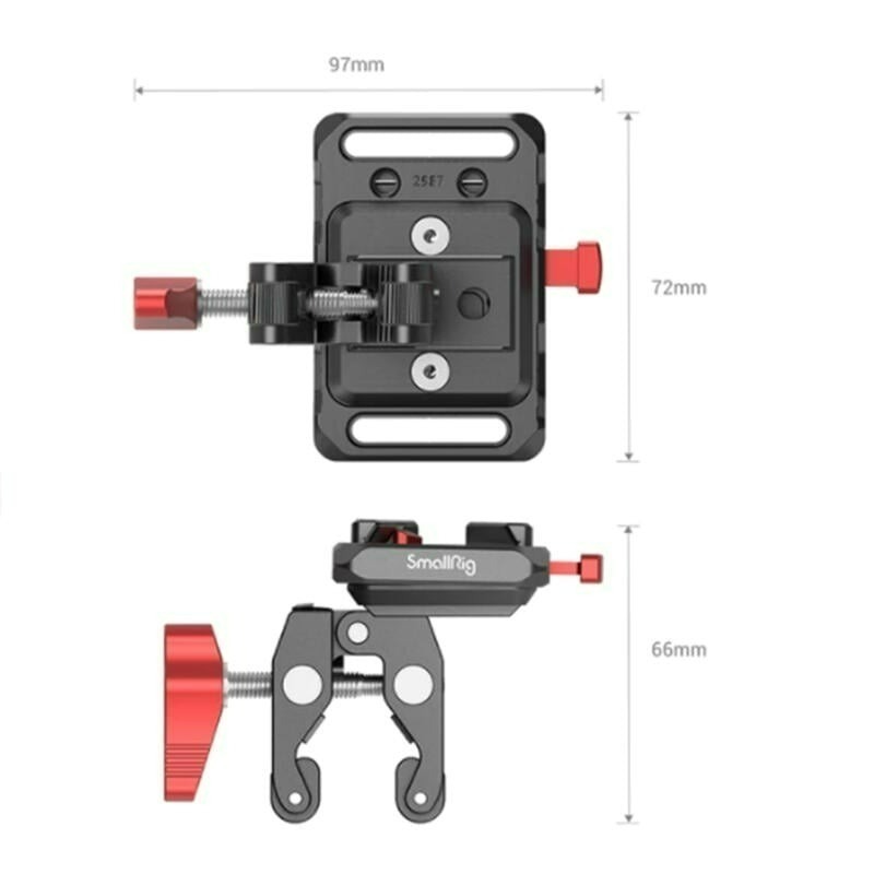 三重☆大人氣☆ SmallRig 2989 迷你 V掛電池 安裝板 帶大力夾-細節圖3