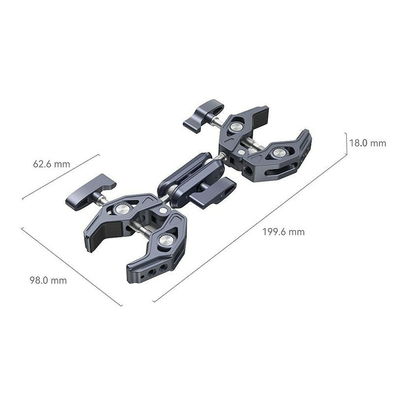 三重☆大人氣☆ SmallRig 4103 B 多功能 鋁合金 雙頭 大力夾 大力夾 蟹型鉗 蟹鉗夾-細節圖3