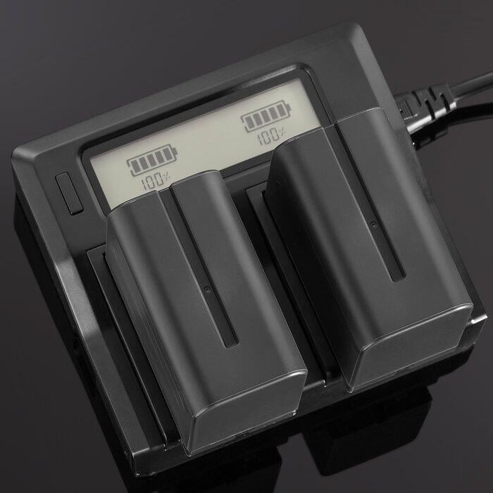 三重☆大人氣☆ LCD 液晶顯示 雙槽 高速 充電器 SONY F550 F750 F970 及 FM50/70/90-細節圖2