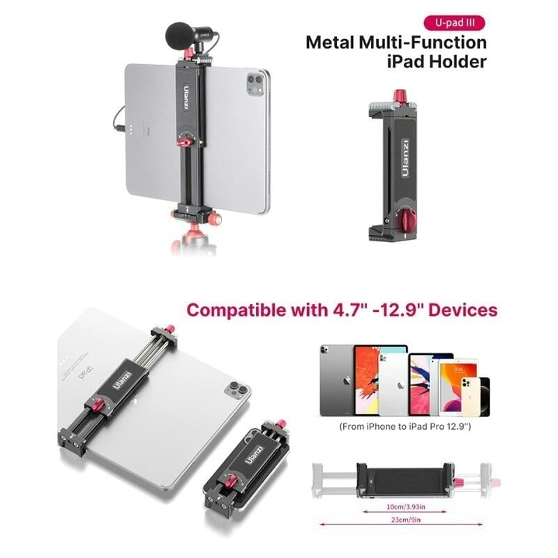 三重☆大人氣☆ Ulanzi U-Pad III 鋁合金 帶冷靴 ARCA-SWISS規格 平板夾 手機夾-細節圖2