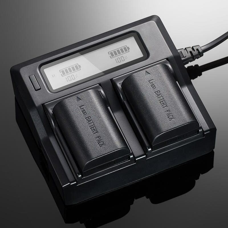 三重☆大人氣☆ LCD 液晶顯示 雙槽 高速 充電器 LPE6 LP-E6 (不含電池)-細節圖2