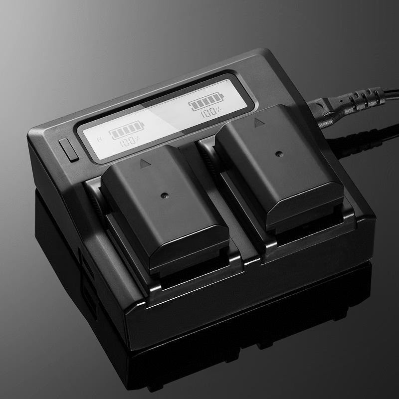 三重☆大人氣☆ LCD 液晶顯示 雙槽 高速 充電器 for Panasonic DMW-BLF19 (不含電池)-細節圖2