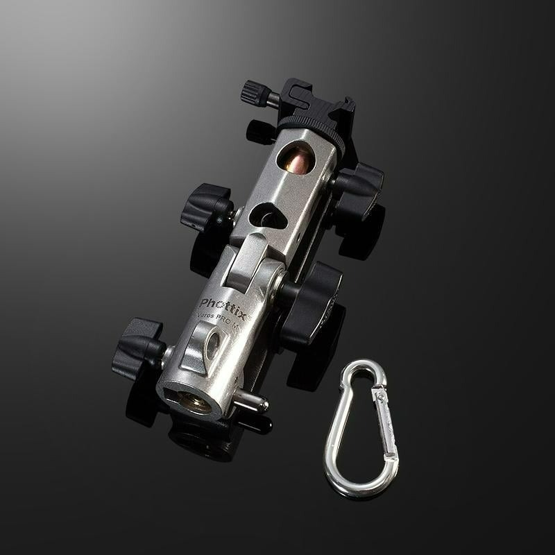 三重☆大人氣☆ 公司貨 Phottix VAROS Pro M 中型 離機閃 閃燈座 金屬雙母 傘夾關節-細節圖3