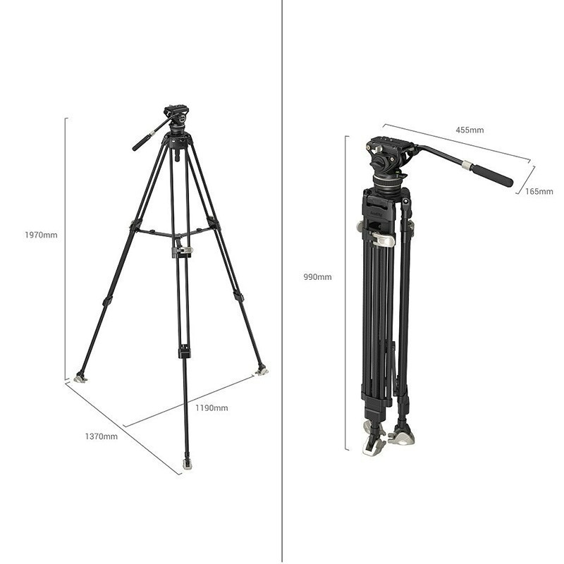 三重☆大人氣☆ SmallRig 3989 AD-100 重型 碳纖維 三腳架 AD-100-細節圖2