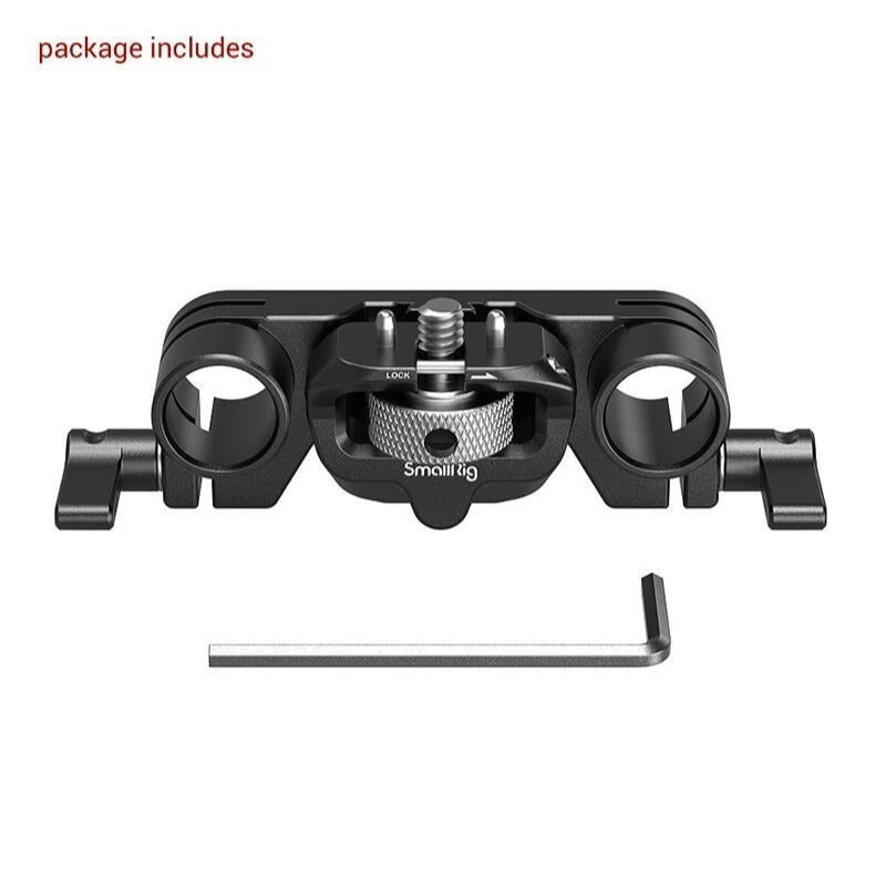 三重☆大人氣☆ SmallRig 3652 15mm 雙管夾 支架 for 遮光斗 遮光罩 3196 3680-細節圖2