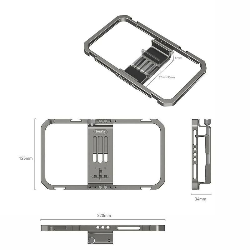 三重☆大人氣☆ SmallRig 2791 B 通用 手機提籠 兼容寬度57mm-90mm-細節圖2