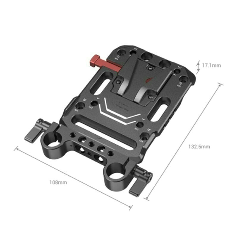 三重☆大人氣☆ SmallRig 3016 V-Lock 電池 快扣 固定板 電池扣板 帶管夾-細節圖3