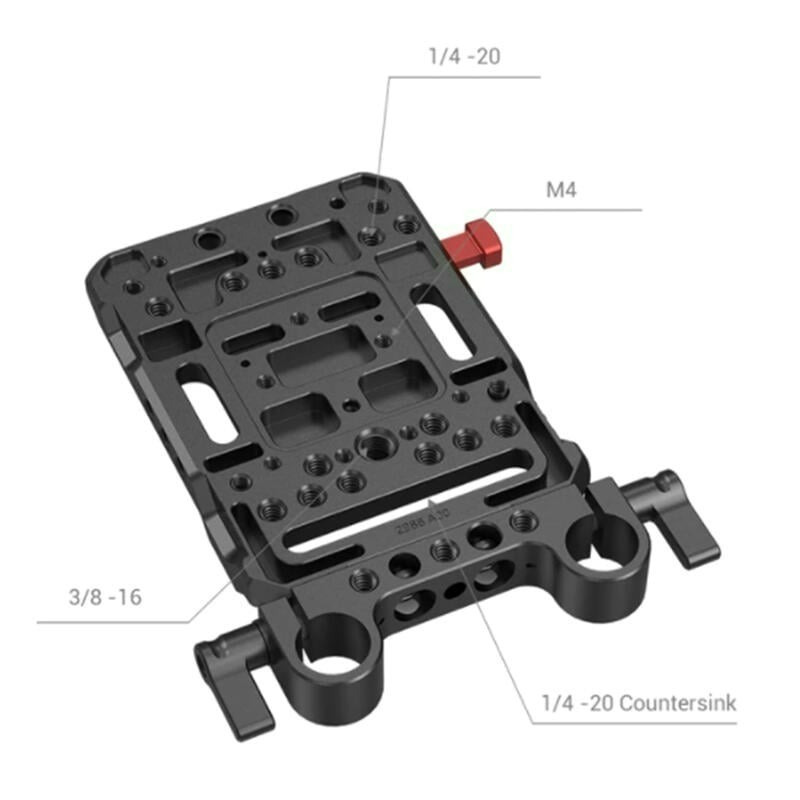 三重☆大人氣☆ SmallRig 3016 V-Lock 電池 快扣 固定板 電池扣板 帶管夾-細節圖2