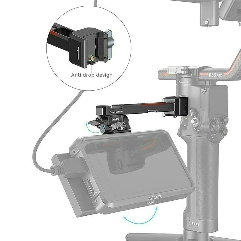 三重☆大人氣☆ SmallRig 3026 B NATO 螢幕支架 for RS2 RS3 RS4 RS5-細節圖5