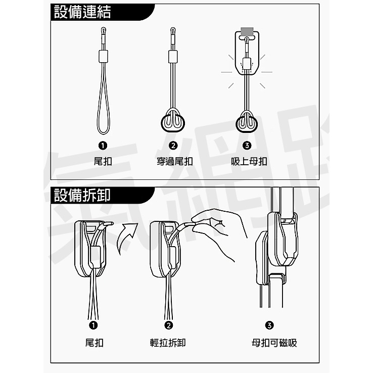 三重☆大人氣☆ Ulanzi 小隼 Falcam Maglink  通用型 背帶 磁吸 快拆系統 3239-細節圖9