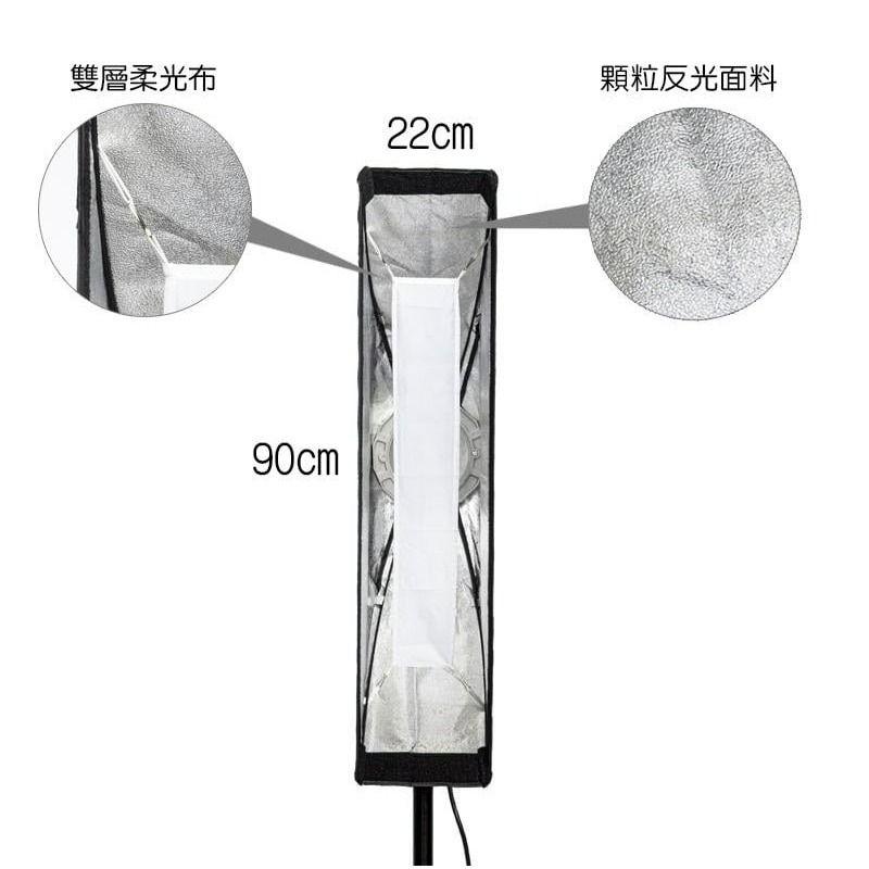 三重☆大人氣☆ Bowens 卡口 22x90cm 長條 無影罩 長條罩 附 軟蜂巢-細節圖2