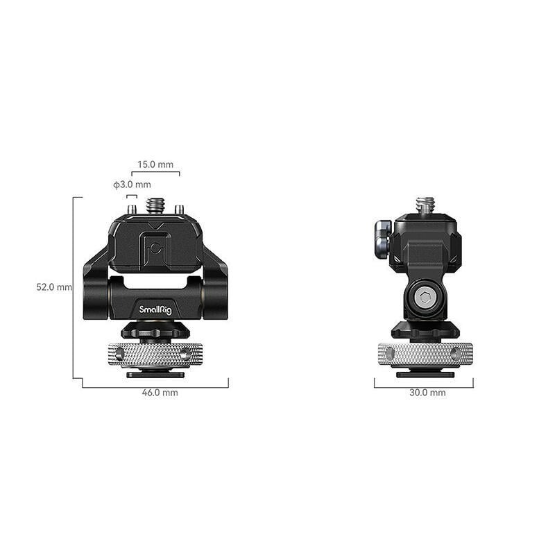 三重☆大人氣☆ SmallRig 3514 B 迅鷹 冷靴型 快拆 蝸牛雲台 螢幕托架-細節圖2