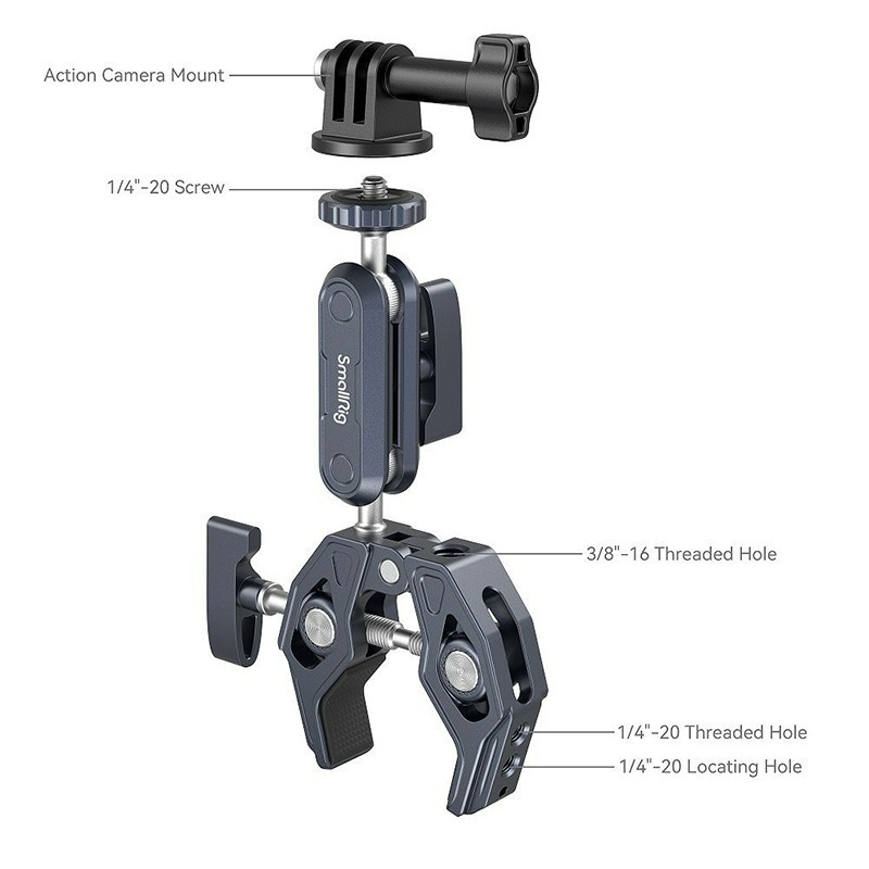 三重☆大人氣☆ SmallRig 3757 B 球型怪手 螃蟹夾 魔術手臂 耐重3.5kg-細節圖3