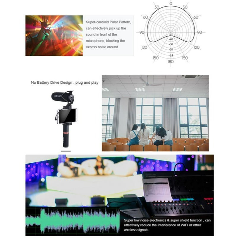 三重☆大人氣☆ 公司貨 COMICA CVM-V30 LITE 輕便型指向性話筒麥克風 相機 手機 皆可用-細節圖3