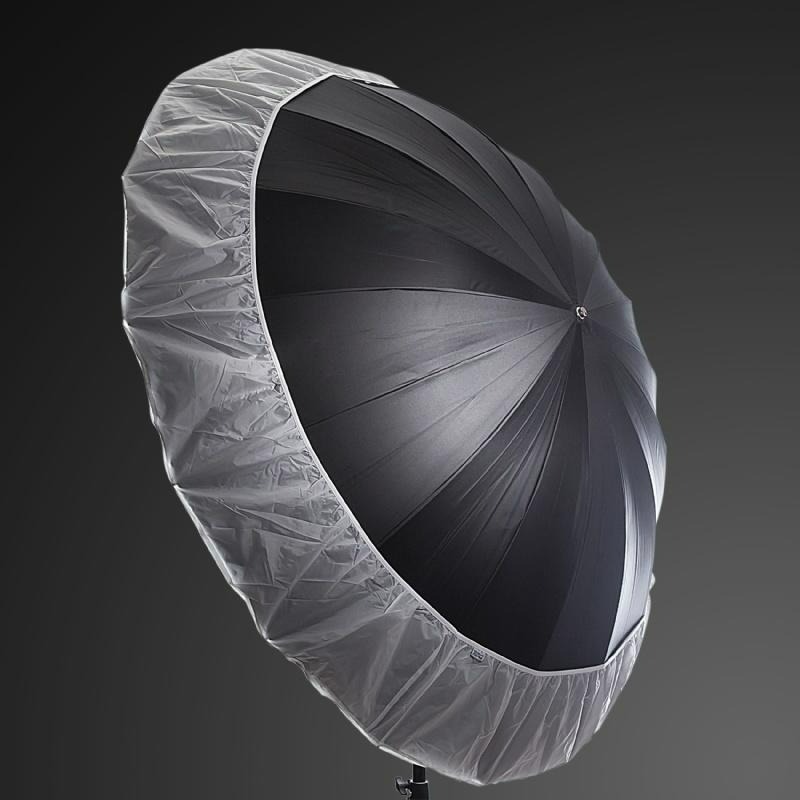 三重☆大人氣☆ 150cm 拋物線 纖維骨 反射黑銀傘+白色柔光罩 柔光布-細節圖2
