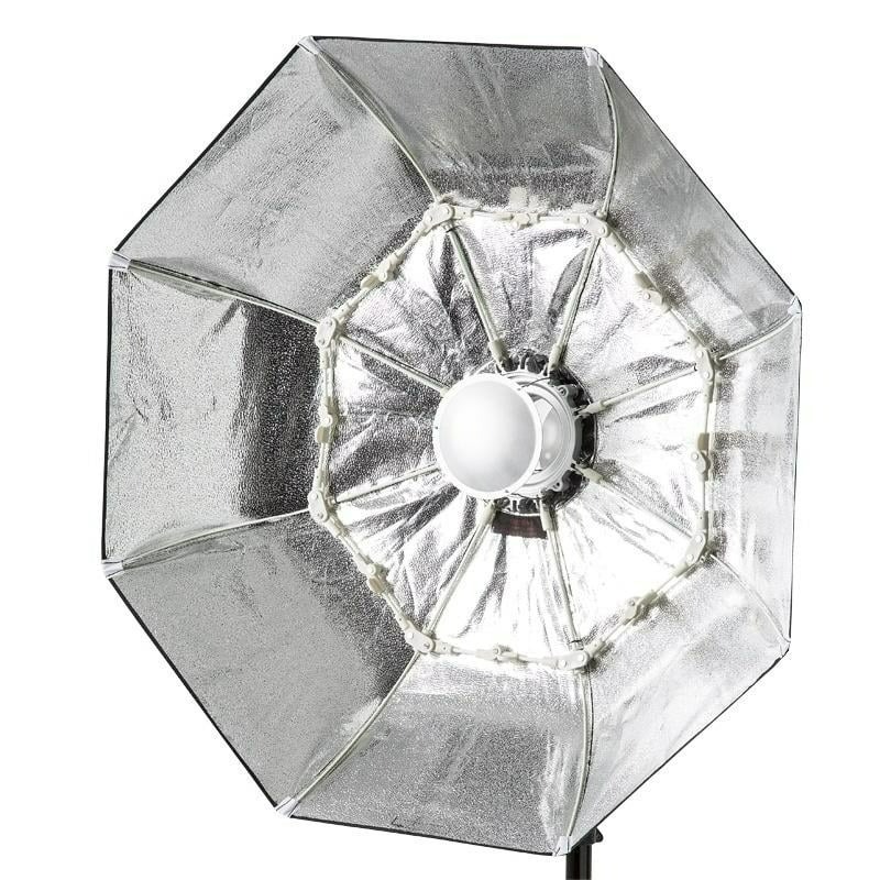 三重☆大人氣☆ Bowens 接口 70cm 八角無影罩 雷達罩 快速兩用罩(銀)-細節圖5