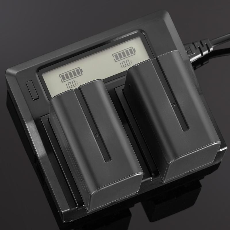 三重 ☆大人氣☆ LCD液晶顯示雙槽高速充電器 + 副廠F550充電池X2-細節圖2