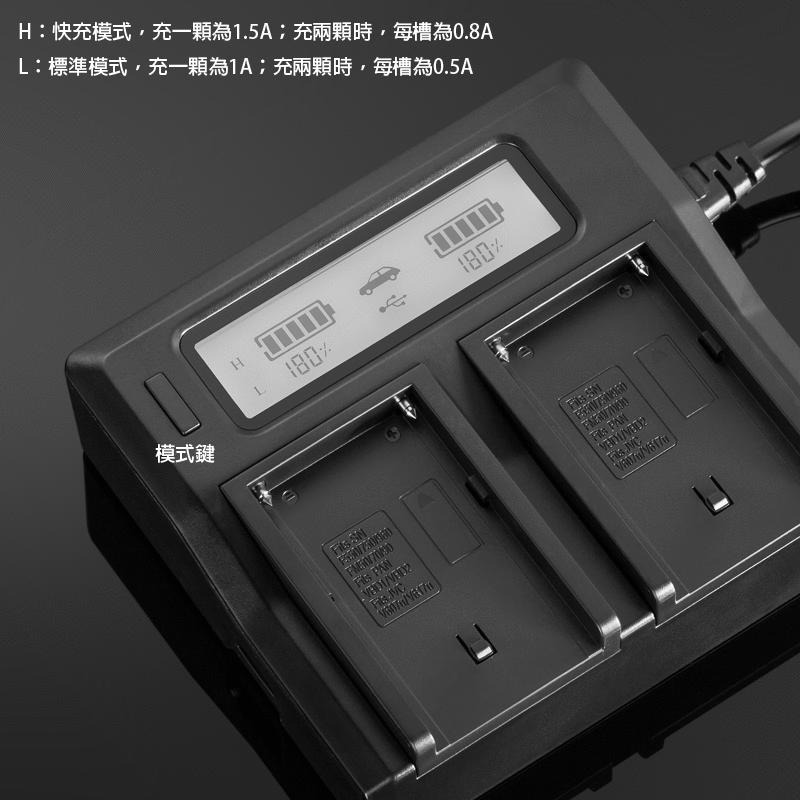 三重 ☆大人氣☆ LCD液晶顯示雙槽高速充電器 + 副廠F550充電池X2-細節圖3