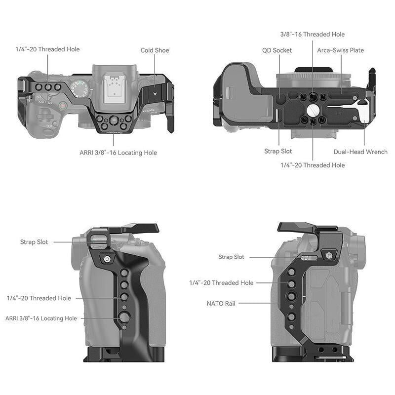 三重☆大人氣☆ SmallRig 4212 專用 提籠 for Canon EOS R8-細節圖3