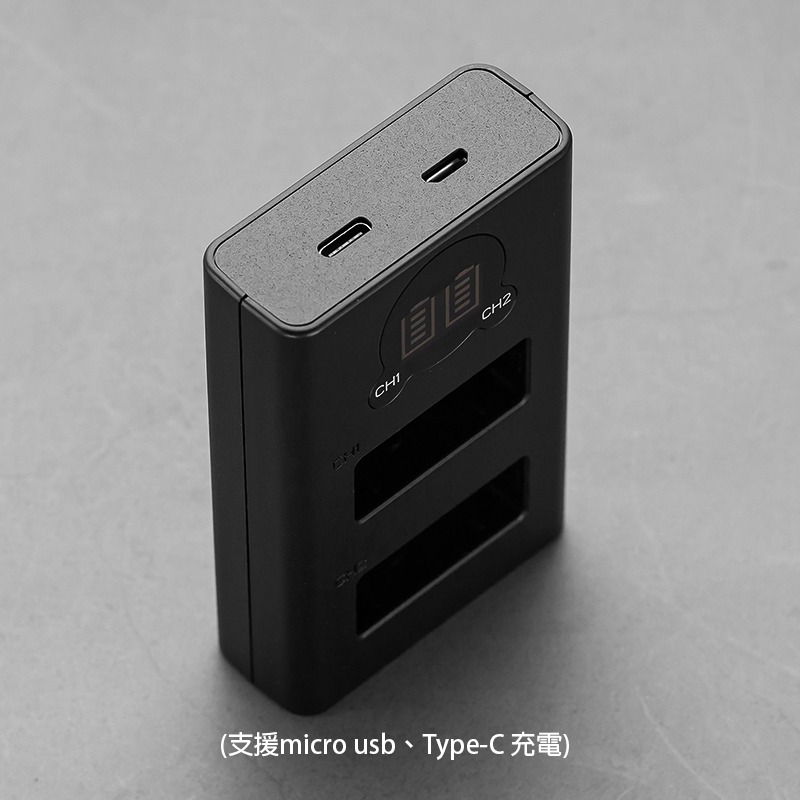 三重☆大人氣☆ Micro USB/ Type-C 雙用 LCD顯示 USB 雙槽充電器 for LP-E17-細節圖3