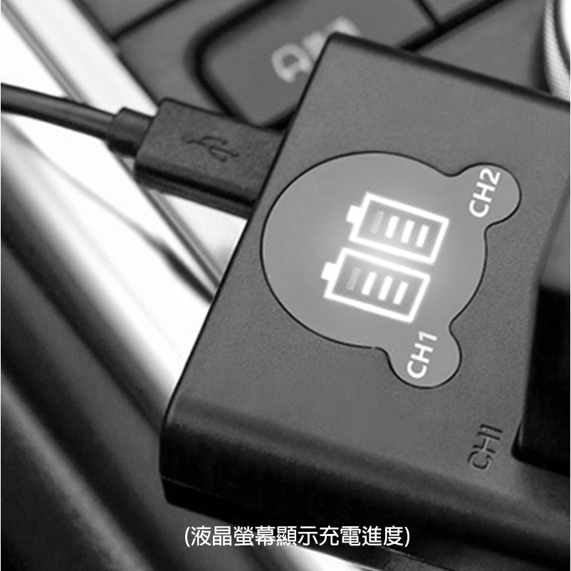 三重☆大人氣☆ Micro USB/ Type-C 雙用 LCD顯示 USB 雙槽充電器 for LP-E17-細節圖4