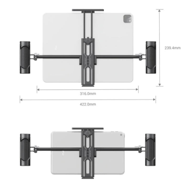 三重☆大人氣☆ SmallRig 2929 雙冷靴 雙手柄 平板夾 iPad-細節圖3