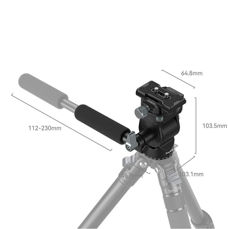 三重☆大人氣☆ SmallRig 4104 可垂直 輕型 錄影 液壓 雲台-細節圖3