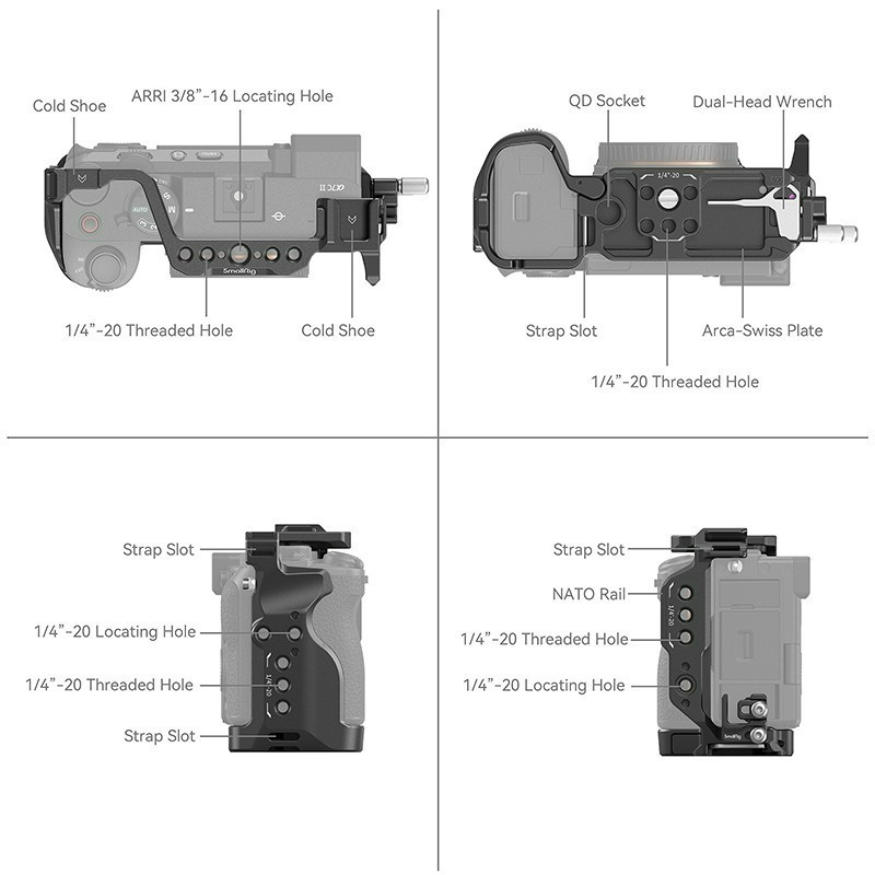 三重☆大人氣☆ SmallRig 4422 專用 提籠 for SONY A7C2 A7CR A7CII-細節圖4