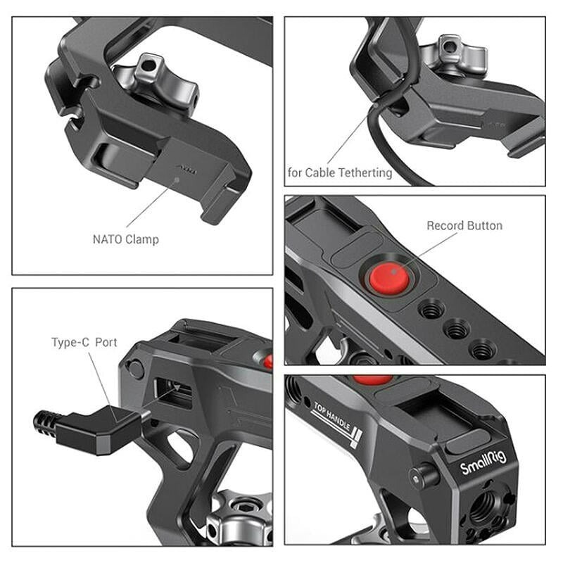 三重☆大人氣☆ SmallRig 3322 NATO 滑槽型 電控 手把 提把 for Sony/松下/富士 無反相機-細節圖4