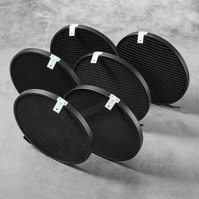 三重☆大人氣☆副廠 elinchrom 愛玲瓏 21cm 標準罩+10度、20度、30度、40度、50度、60度 蜂巢-細節圖5