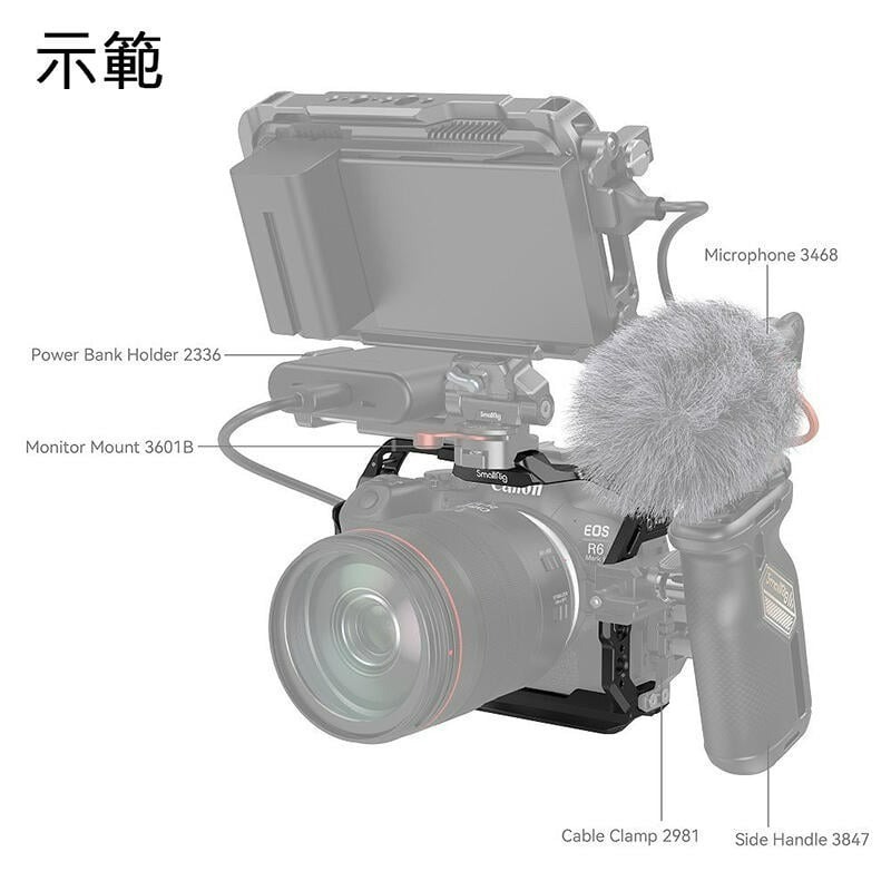 三重☆大人氣☆ SmallRig 4159 B HawkLock 提籠 兔籠 for EOS R6 Mark II-細節圖6