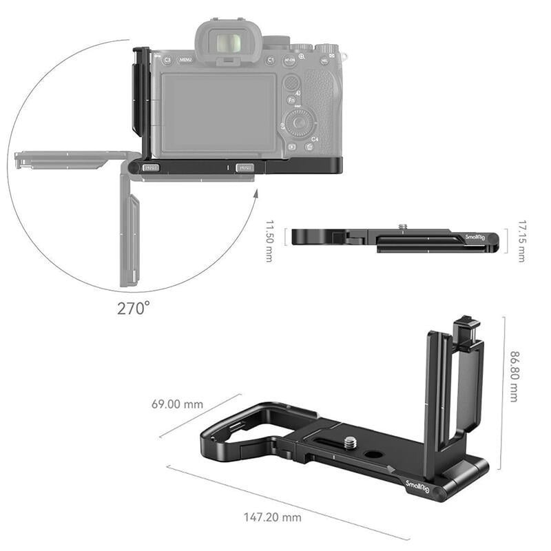 ☆大人氣☆ SmallRig 3984 折疊式 專用 L架 L型支架 豎拍板 A7S3 A7R5 A74  A7V-細節圖2