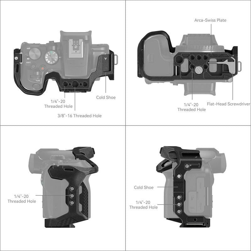 三重☆大人氣☆ SmallRig 4004 黑曼巴系列 相機 提籠 兔籠 for Canon EOS R10-細節圖2