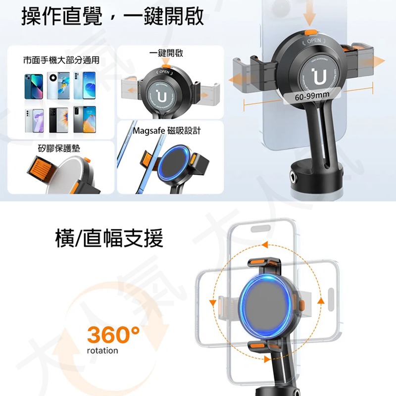三重☆大人氣☆ Ulanzi MA31 MagSafe 橫/直幅 雙向擴充 手機夾 M030GBB1-細節圖2