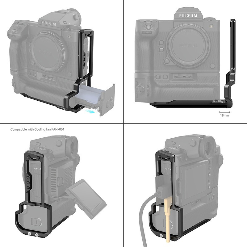 三重☆大人氣☆ SmallRig 4203 專用 L架 L型支架 豎拍板 for GFX100 II 帶電池把手-細節圖5