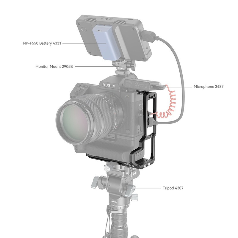 三重☆大人氣☆ SmallRig 4203 專用 L架 L型支架 豎拍板 for GFX100 II 帶電池把手-細節圖8