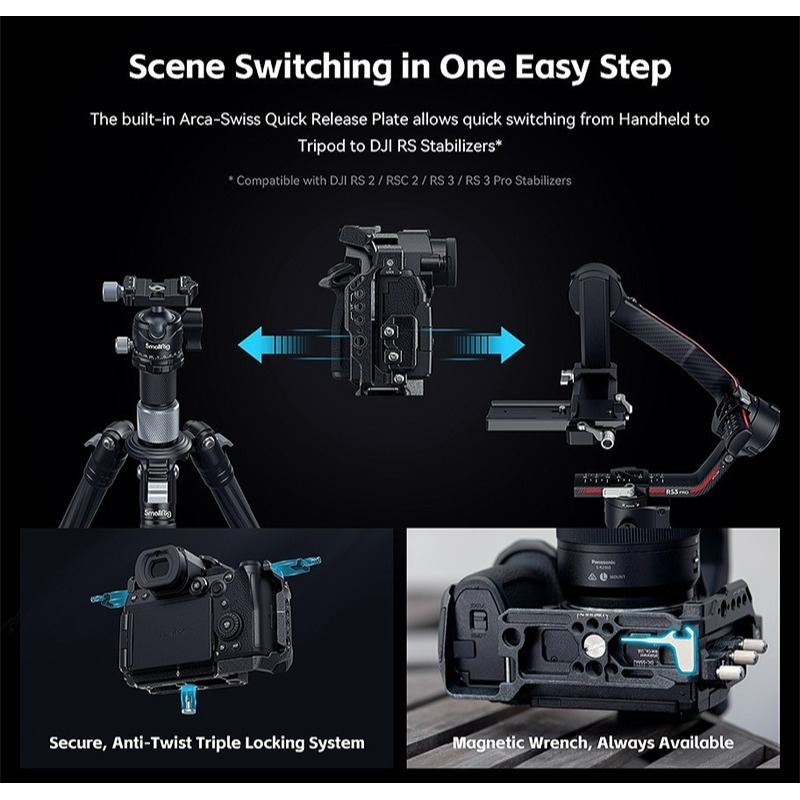 三重☆大人氣☆ SmallRig 4024 黑曼巴 提籠 套組 for G9 II / S5 II / S5 IIX-細節圖7