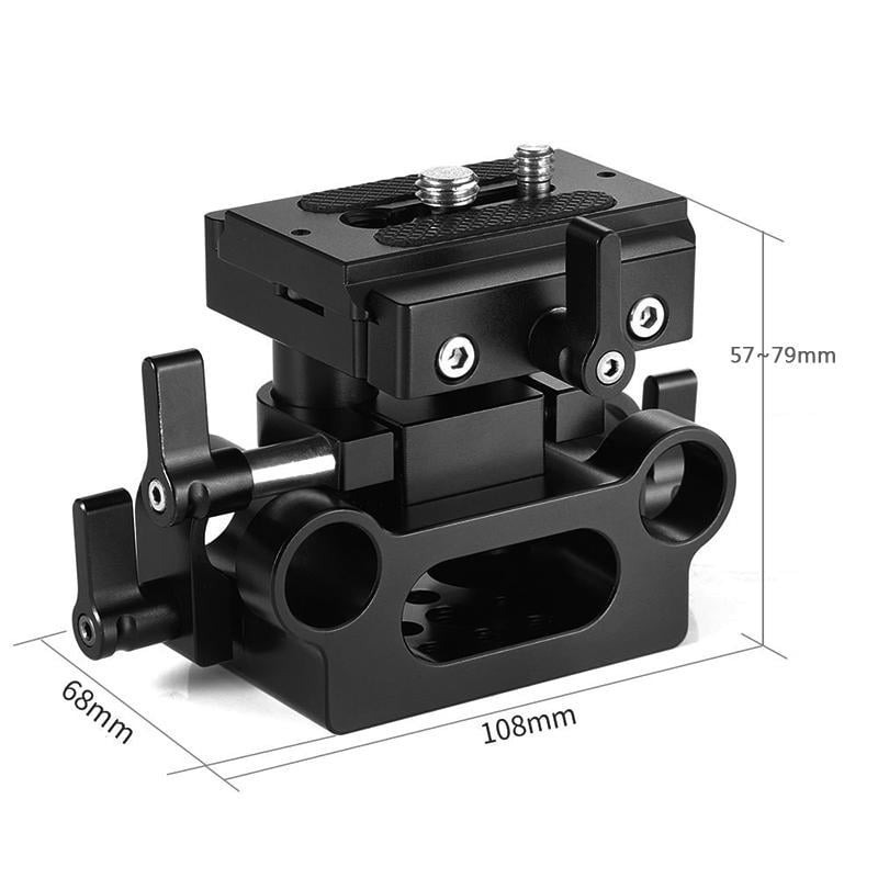 三重☆大人氣☆ SmallRig 2272 B 通用 15mm導軌 支撐系統底板 升降管夾系統-細節圖3