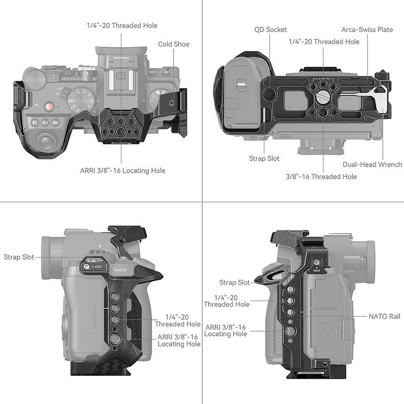 三重☆大人氣☆ SmallRig 4023 黑曼巴 提籠 for G9 II / S5 II / S5 IIX-細節圖4