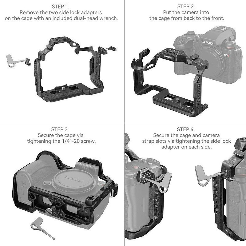 三重☆大人氣☆ SmallRig 4023 黑曼巴 提籠 for G9 II / S5 II / S5 IIX-細節圖5