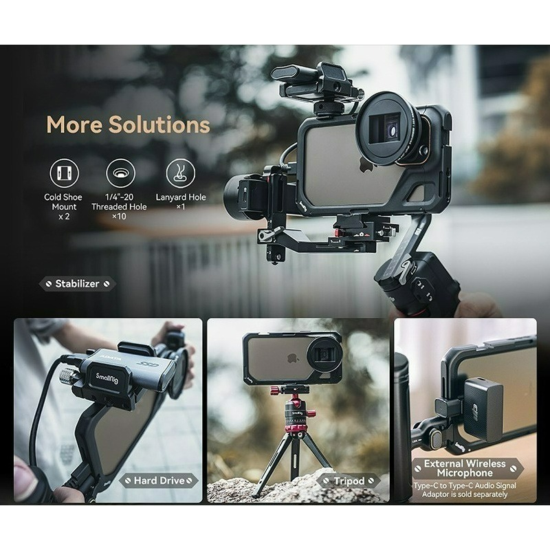 三重☆大人氣☆ SmallRig 4397 手機 提籠 雙手持 套組 for iPhone 15 Pro-細節圖8