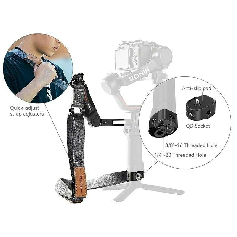 三重☆大人氣☆ SmallRig 4383 C 穩定器 提把 + 減重肩帶 套組  RS2 RS3 RS4 RS5-細節圖6