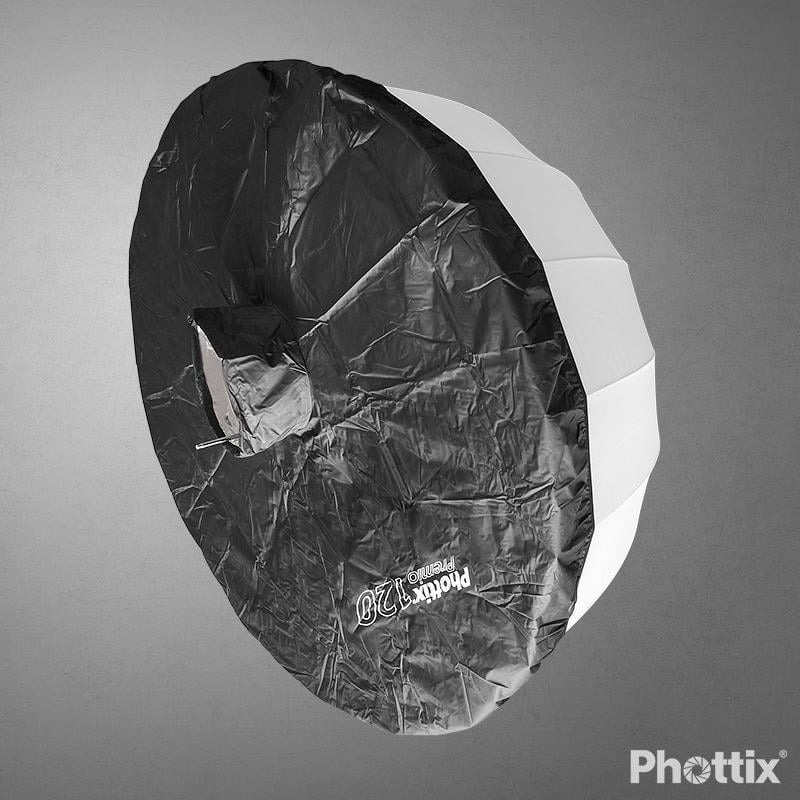 三重☆大人氣☆公司貨 Phottix Premio 120cm /47＂ 16根玻纖骨架 深弧度 透射傘+專用反射布-細節圖2